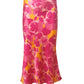 LeDoré Bias Skirt - Viola Floral Hot Pink/Orange Silk - Sweepstake Winners™