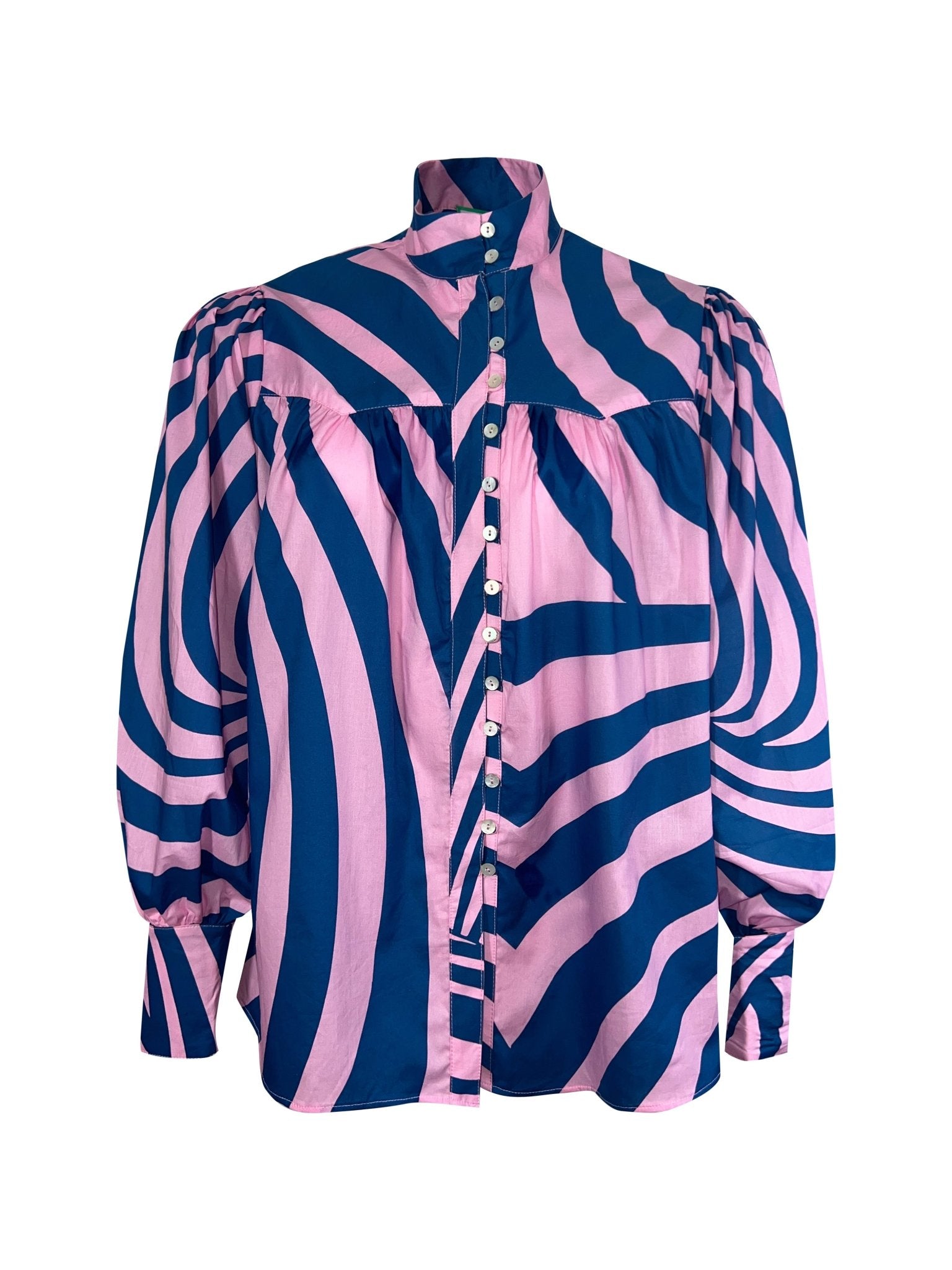 Aumoe Shirt - Teal/Pink Cotton Voile - Sweepstake Winners™
