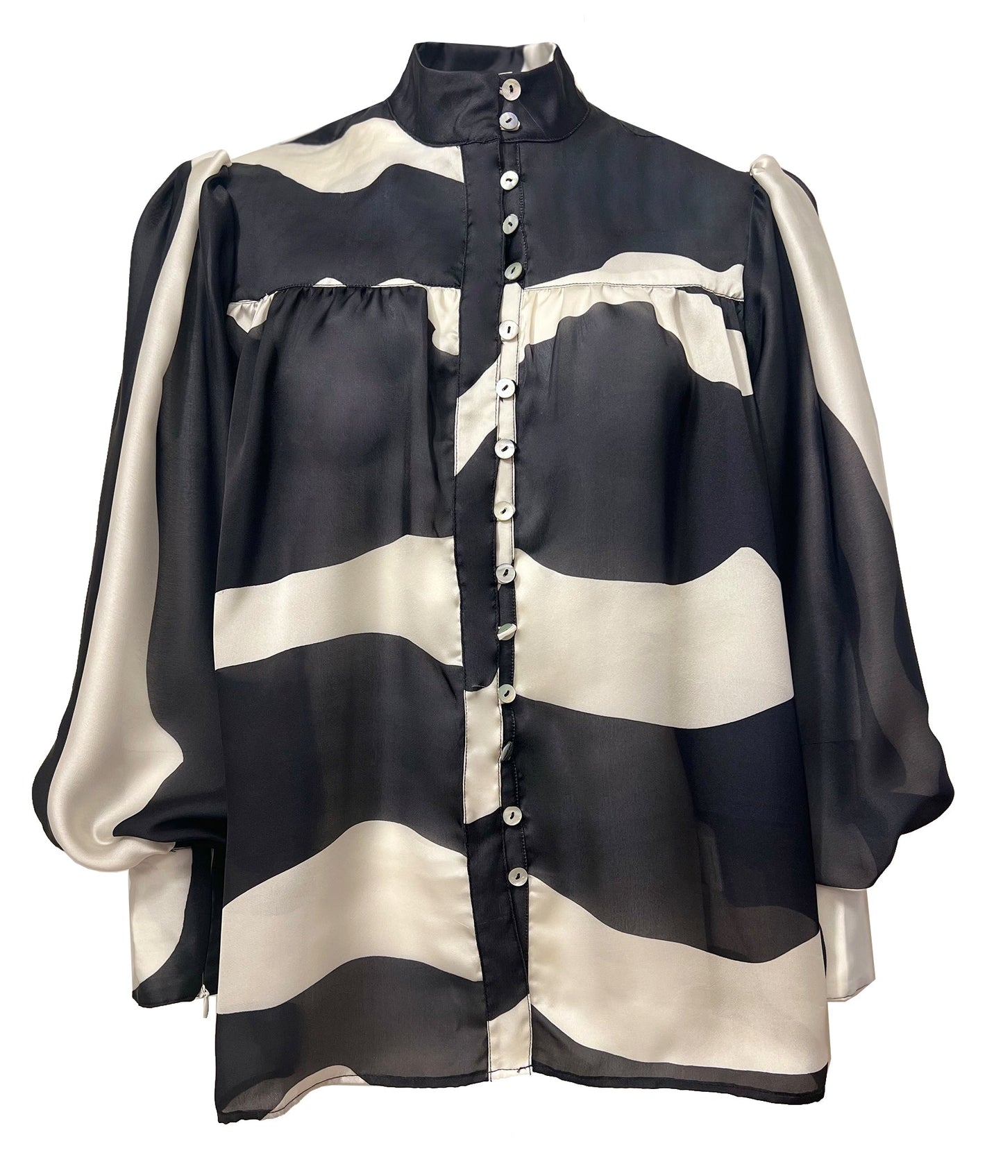 Butterfly Silk Aumoe Shirt - OTT Zebra - Sweepstake Winners™