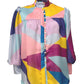 Butterfly Silk Aumoe Shirt - Rainbow Geo Print - Sweepstake Winners™