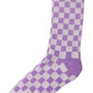 Checkerboard Crew Socks - Lilac/White - Sweepstake Winners™