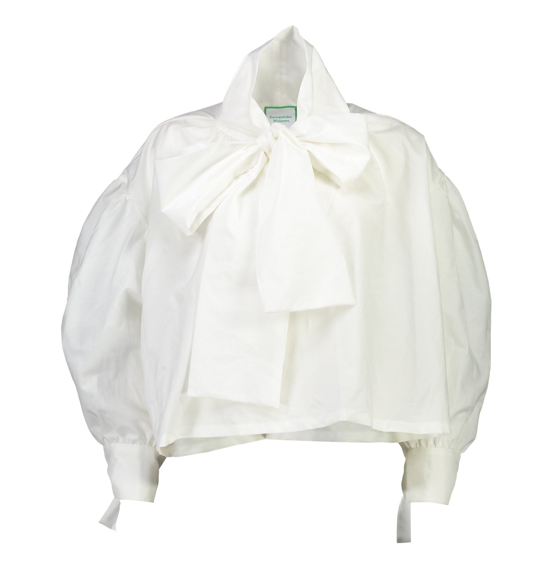 Cropped Painter Shirt - White Cotton Lawn - Sweepstake Winners™