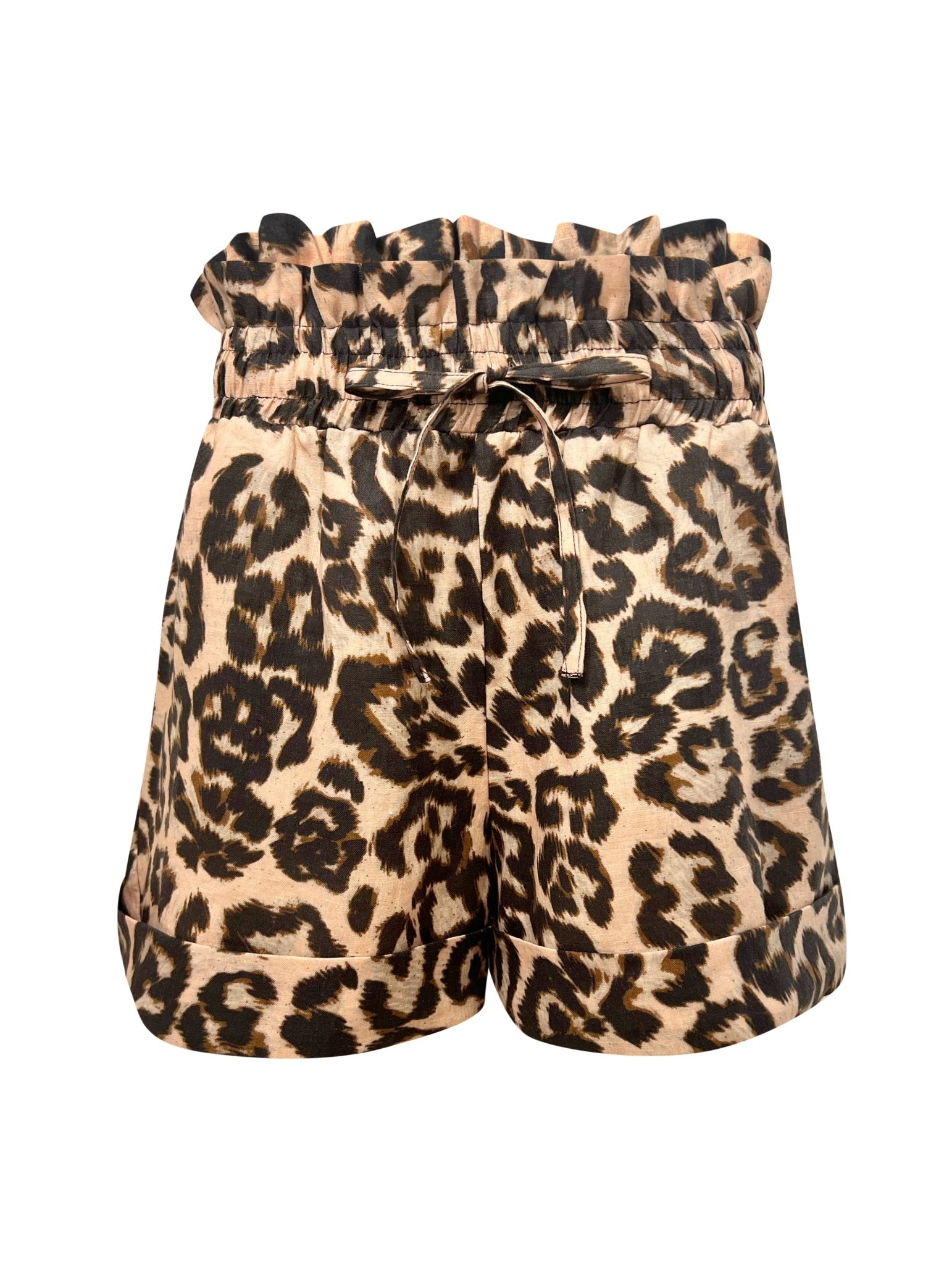 Cuffed Easy Shorts - Peachy Leopard - Sweepstake Winners™