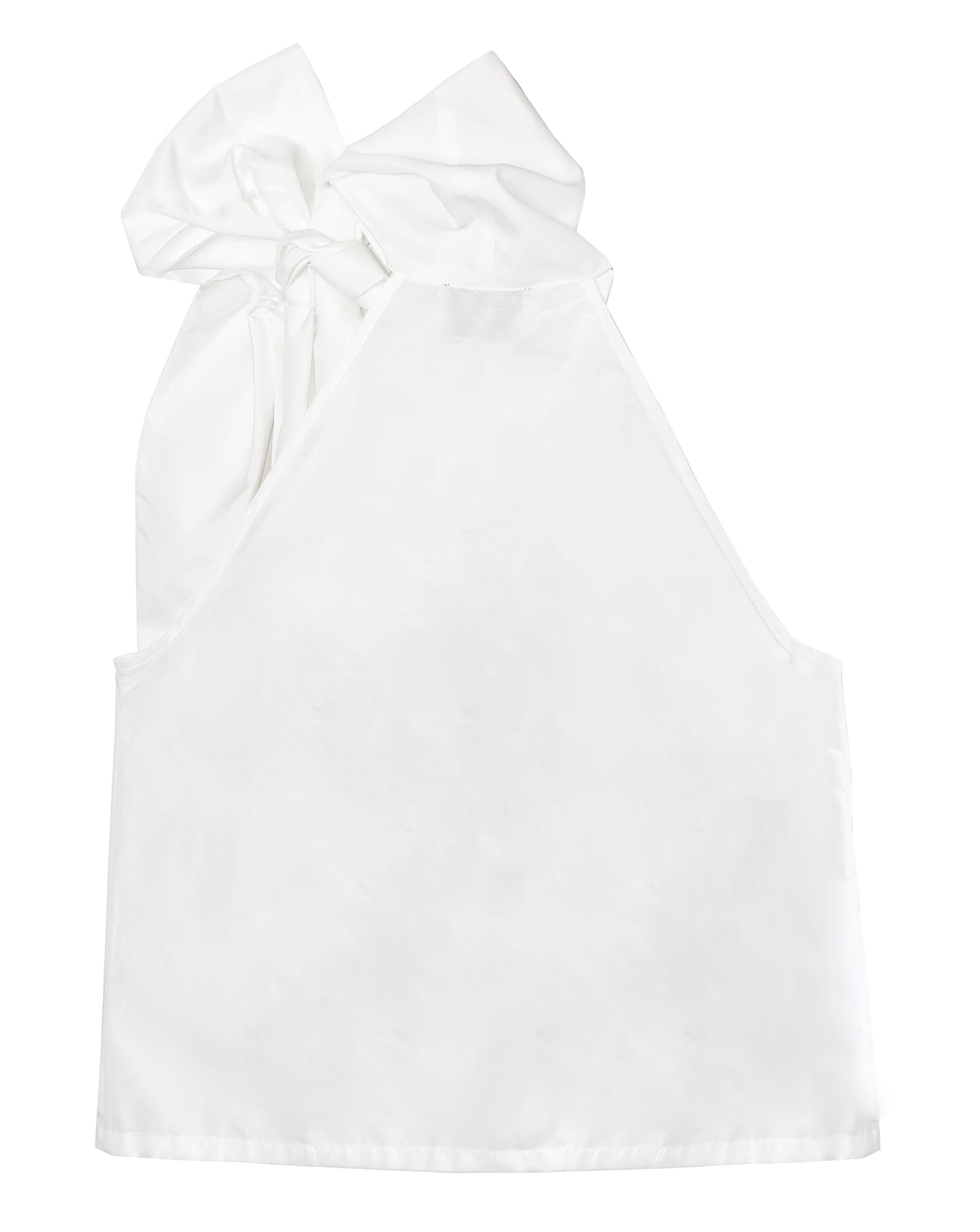 Maia Tie Top - White Cotton/Silk