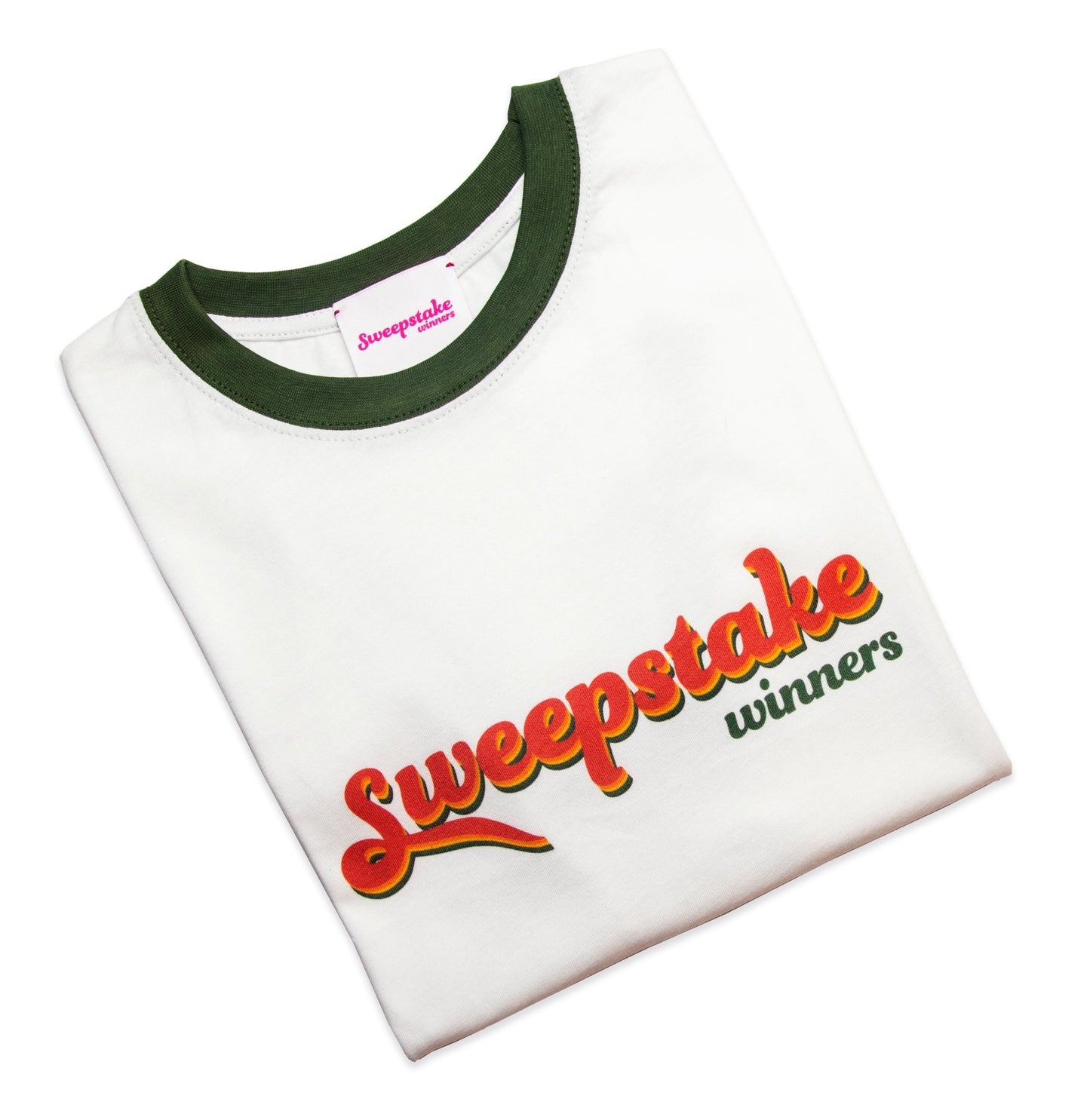 Retro Logo Tee (Khaki Green/White) - Sweepstake Winners™