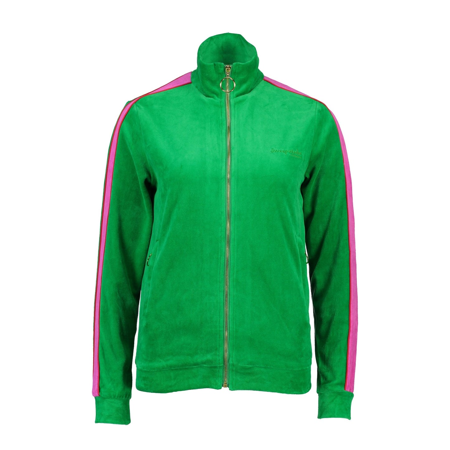 Velour Jogging Jacket (Jungle Green/Hot Pink) - Sweepstake Winners™